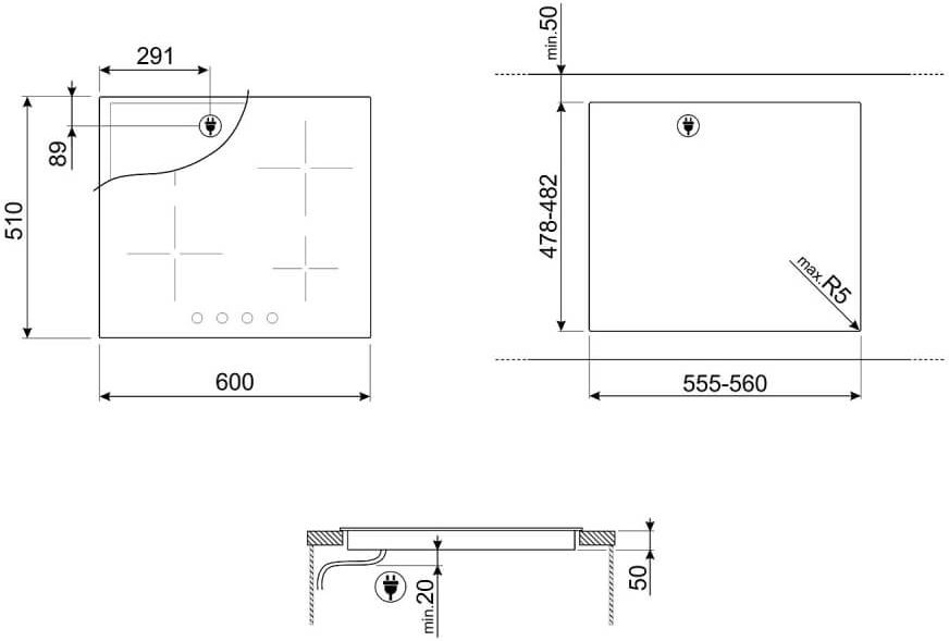SMEG SI364BM inbouw inductiekookplaat  2
