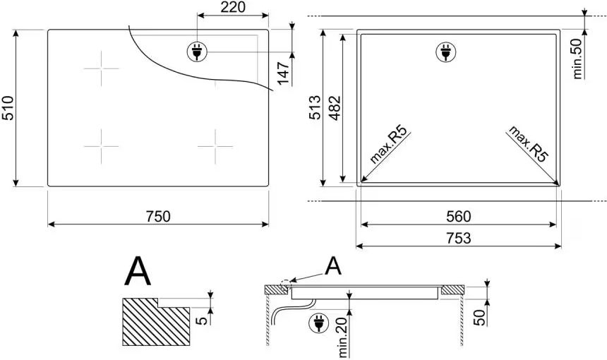 SMEG SI4742D inductiekookplaat  3