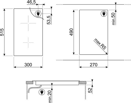 SMEG SI5322B inbouw inductiekookplaat  3