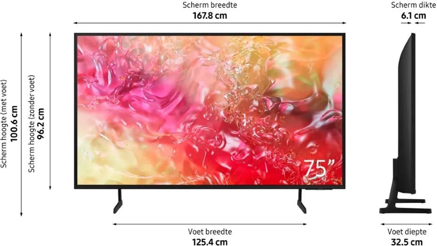 Samsung Crystal UHD UE75DU7190UXXN TV (2024) 6