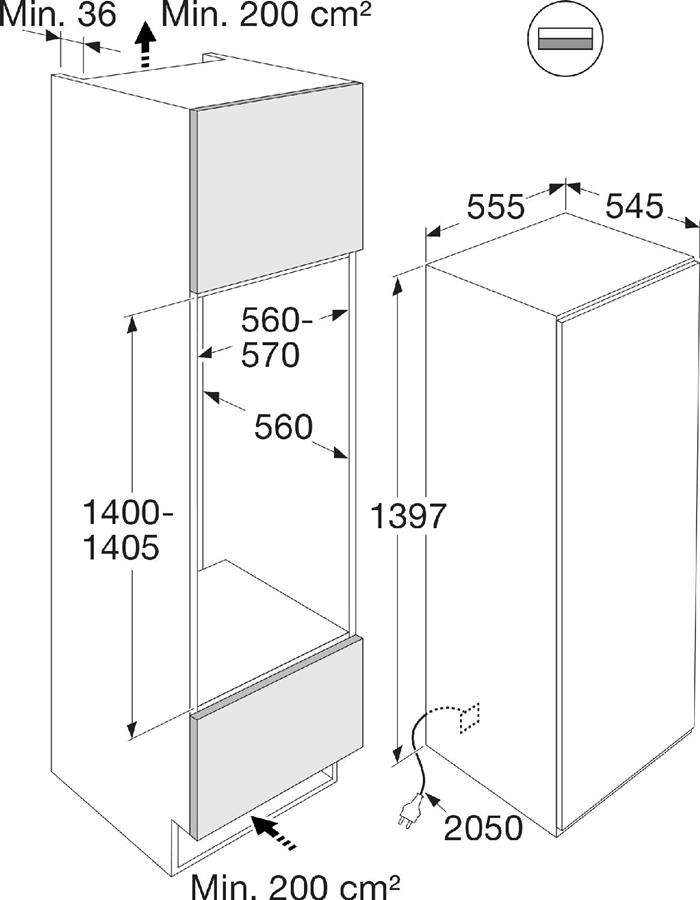 ATAG KD86140CN Inbouw Vriezer  2