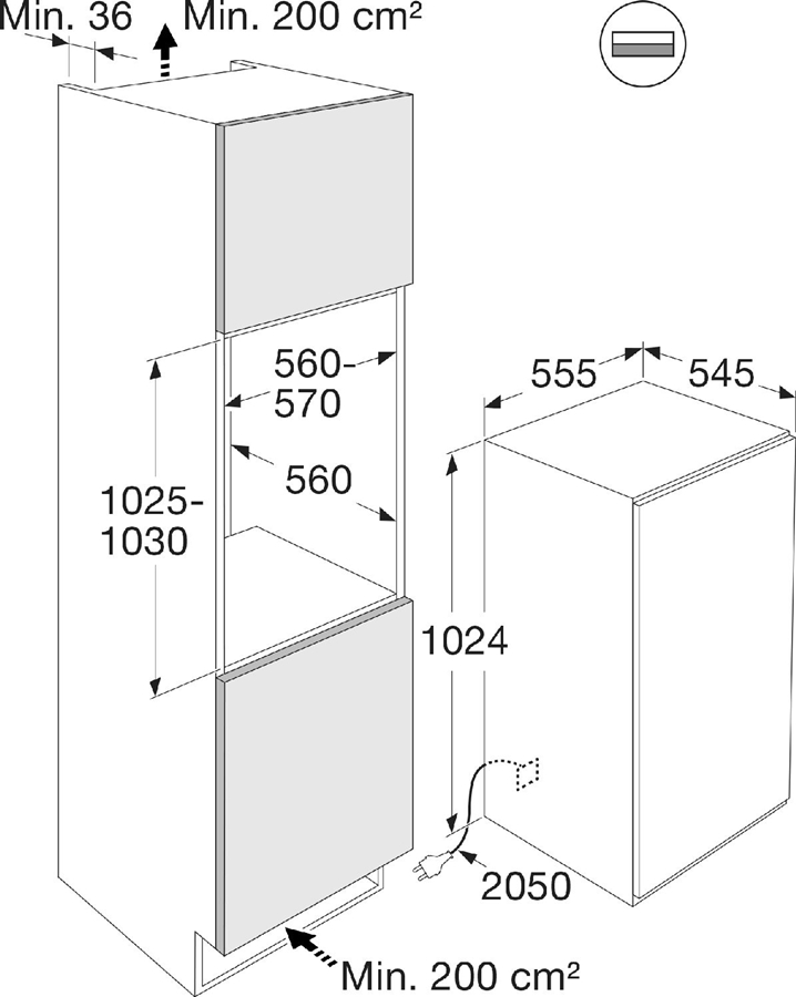 ATAG KD86102A inbouw koelkast 2