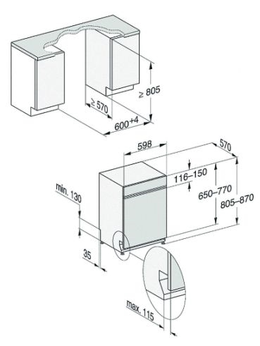 Miele PFD 101 i Professional inbouw vaatwasser 3