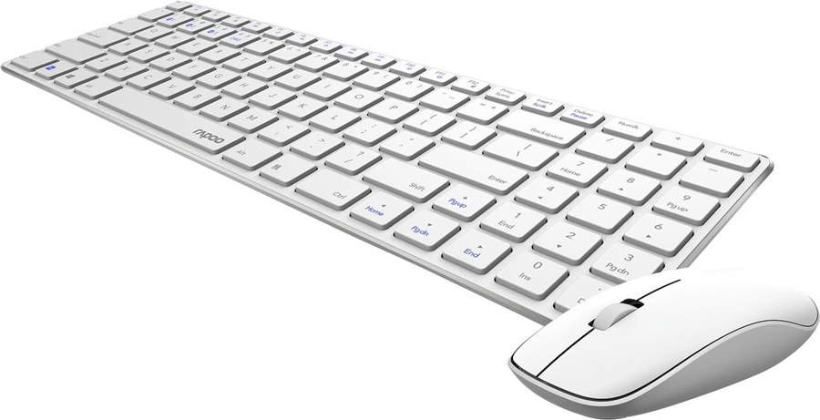 Rapoo "9300M draadloos toetsenbord combo set wit 5