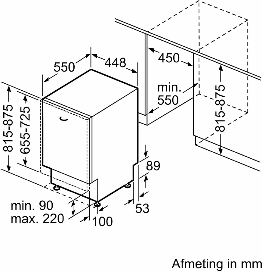 Siemens SR65ZX10ME iQ500 volledig geïntegreerde vaatwasser 2