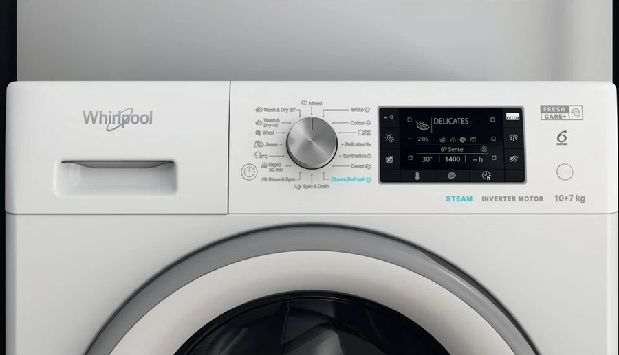 Whirlpool FFWDD1076258SVEE vrijstaande was-droogcombinatie wasmachine 11
