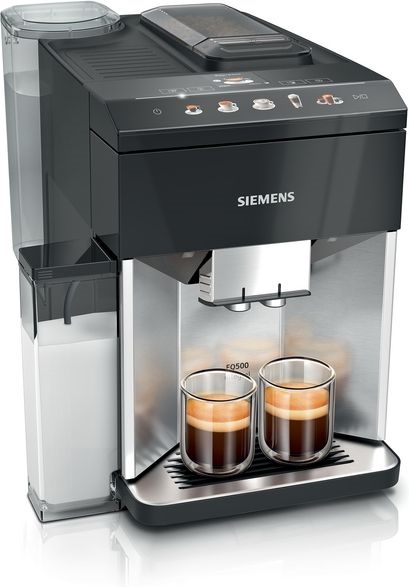Siemens TQ515R03 EQ500 Volautomatische Koffiemachine - RVS - Piano Zwart 1