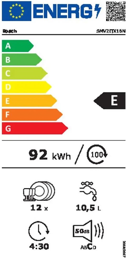 BOSCH SMV2ITX16N Serie 2 Inbouw Vaatwasser 10