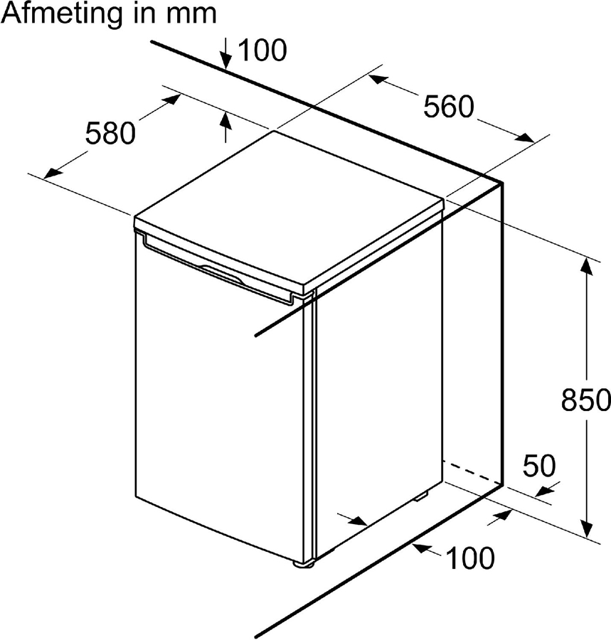 BOSCH GTV15NWEB Serie 2 Vriezer - Tafelmodel 4