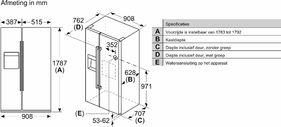 BOSCH KAD93AIDP Serie 6 Amerikaanse Koel-vriescombinatie 10