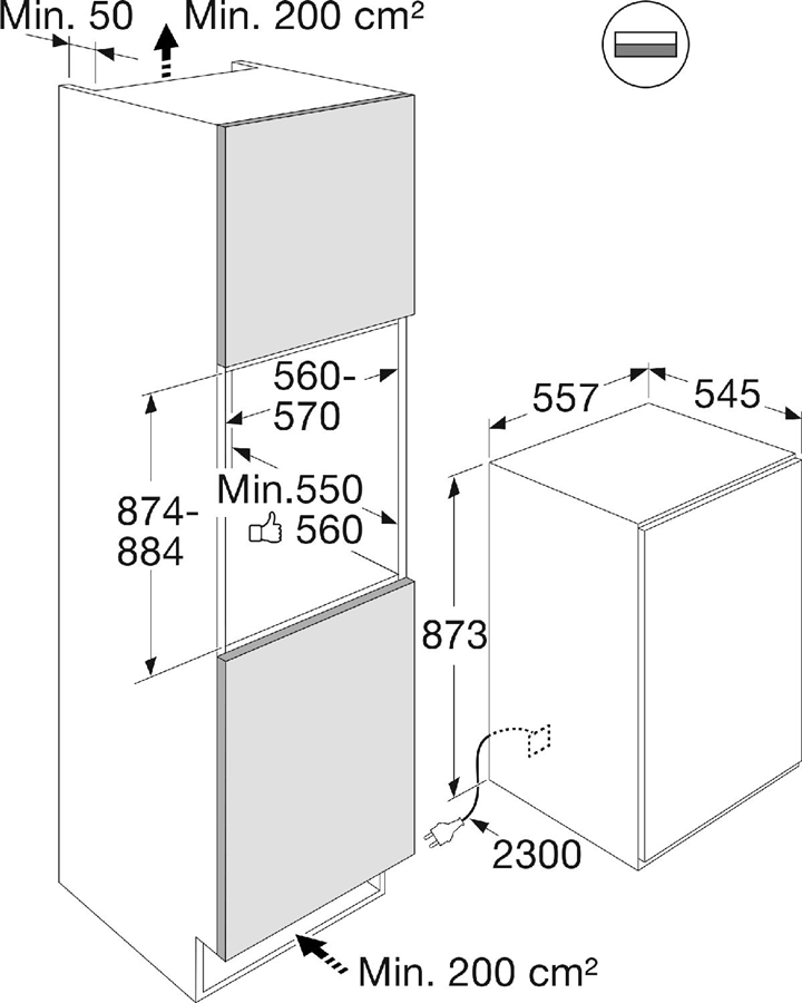 ATAG KD67088A inbouw koelkast  2