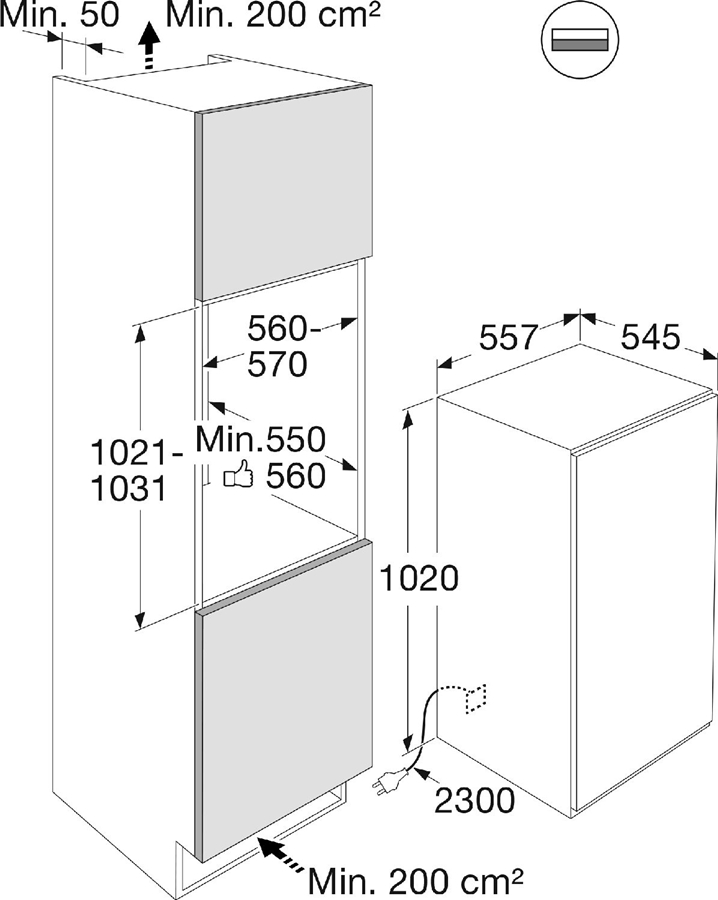 ATAG KD67102A inbouw koelkast 2