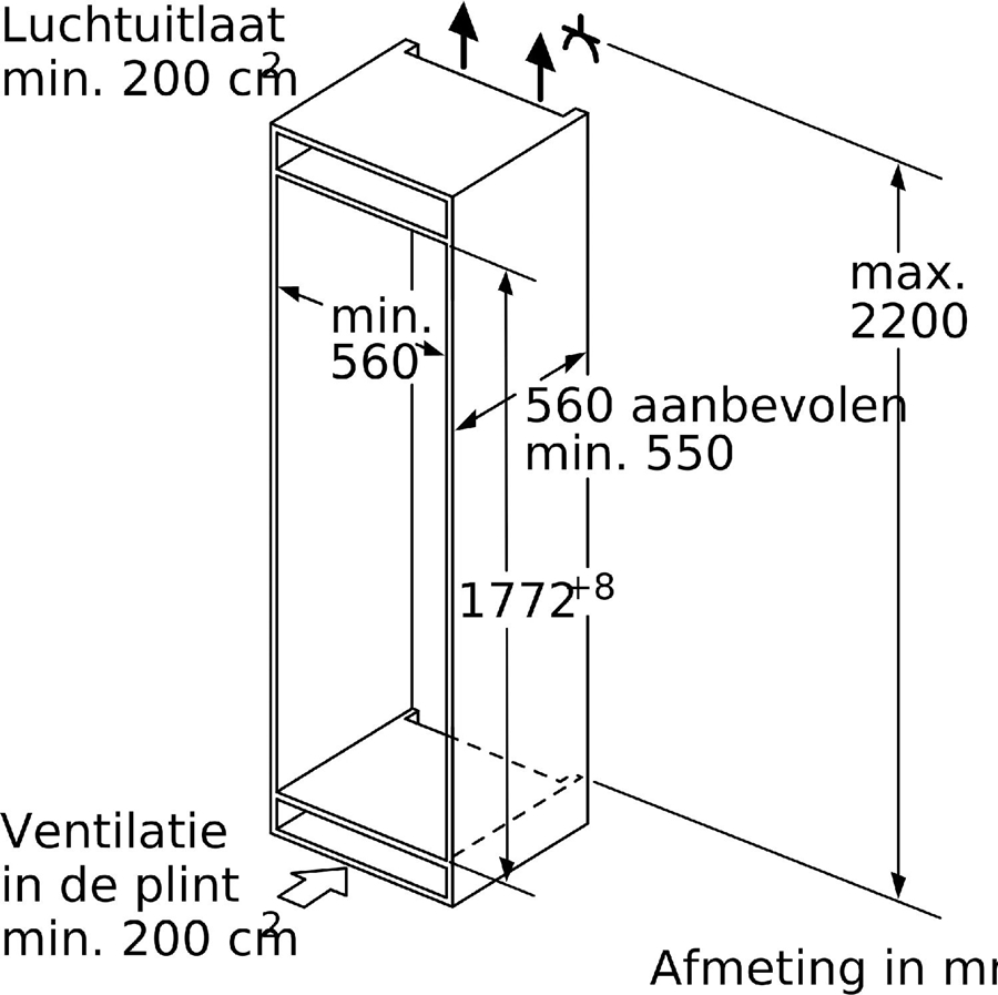 Bosch GIN81VEE0 inbouw vriezer 5