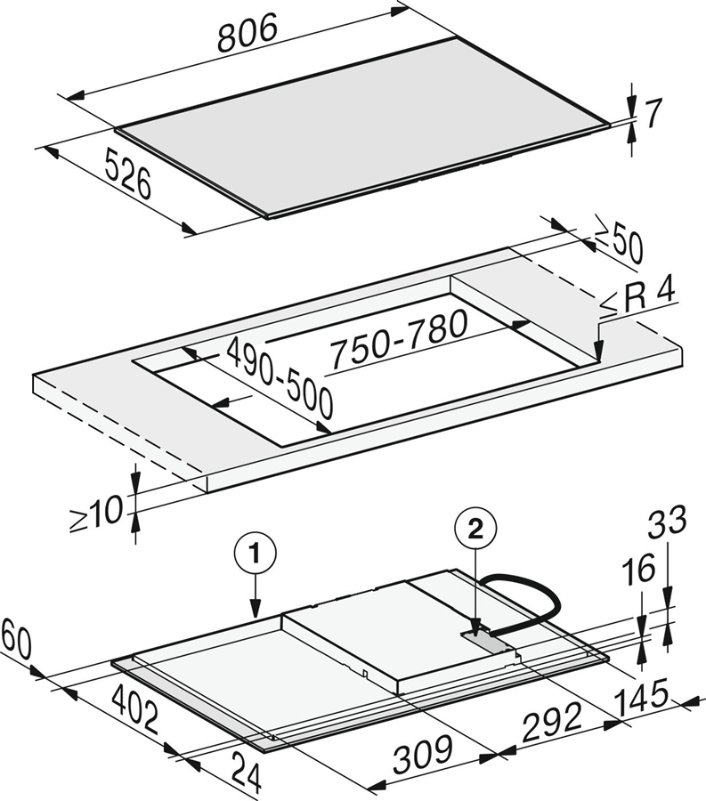 Miele KM 7373 FR inductie kookplaat 2