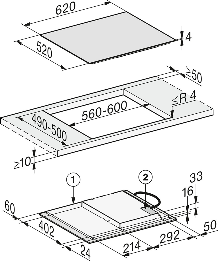 Miele KM 7361 FL Inductiekookplaat 2