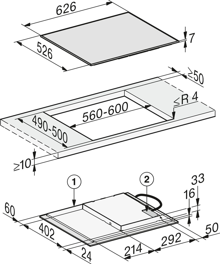 Miele KM 7361 FR inductie kookplaat 2