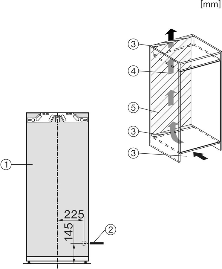 Miele K 7437 D inbouw koelkast 2