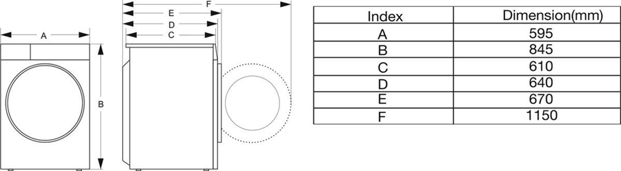 Hisense DH5S102BB Warmtepompdroger 9