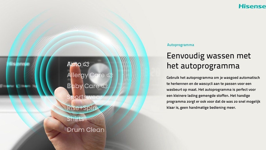 HiSense WF3S8043BW/BLX Wasmachine 13