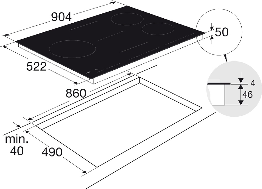 ATAG HI29571SV Inductiekookplaat met Celcius Cooking - 90 cm 2