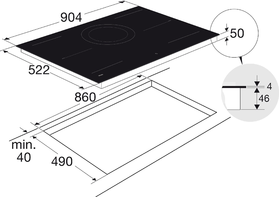 ATAG HI29572SVM Inductiekookplaat met Celcius Cooking - 90 cm 2