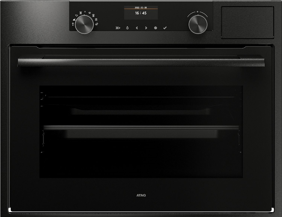 ATAG CS46121C Inbouw Combi Stoomoven met Kleurendisplay - Black Steel 1
