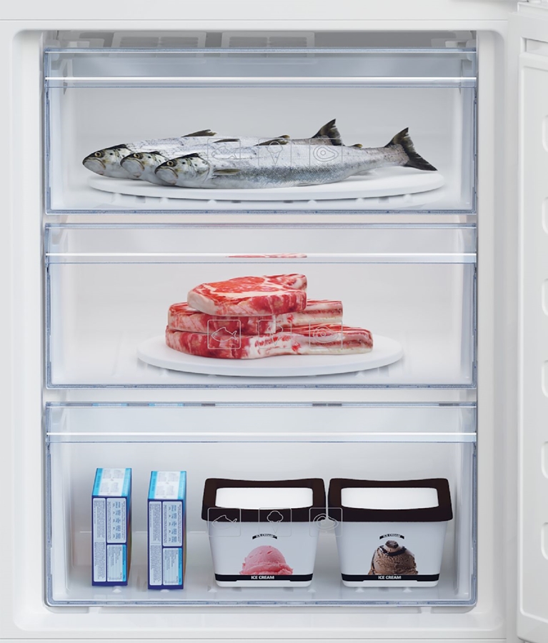 Beko BCSA285E4SN Geïntegreerde Koel-vriescombinatie 4