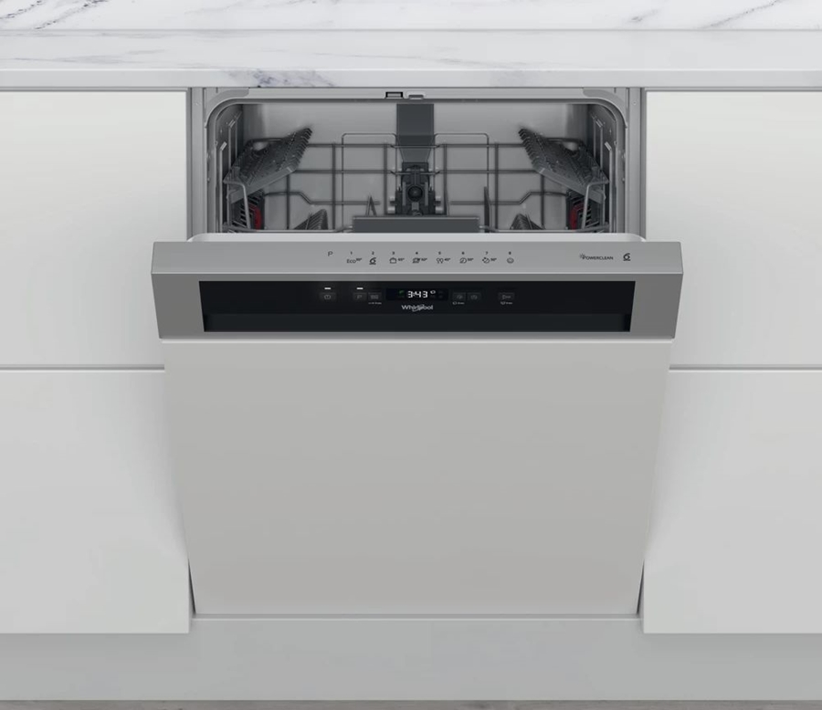 Whirlpool WBC 3C34 P X Halfgeïntegreerde Vaatwasser - RVS 1
