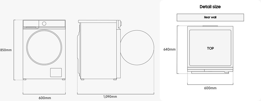 Samsung WD11DB7B85GW Bespoke AI Wash 7000-serie Was-droogcombinatie  9