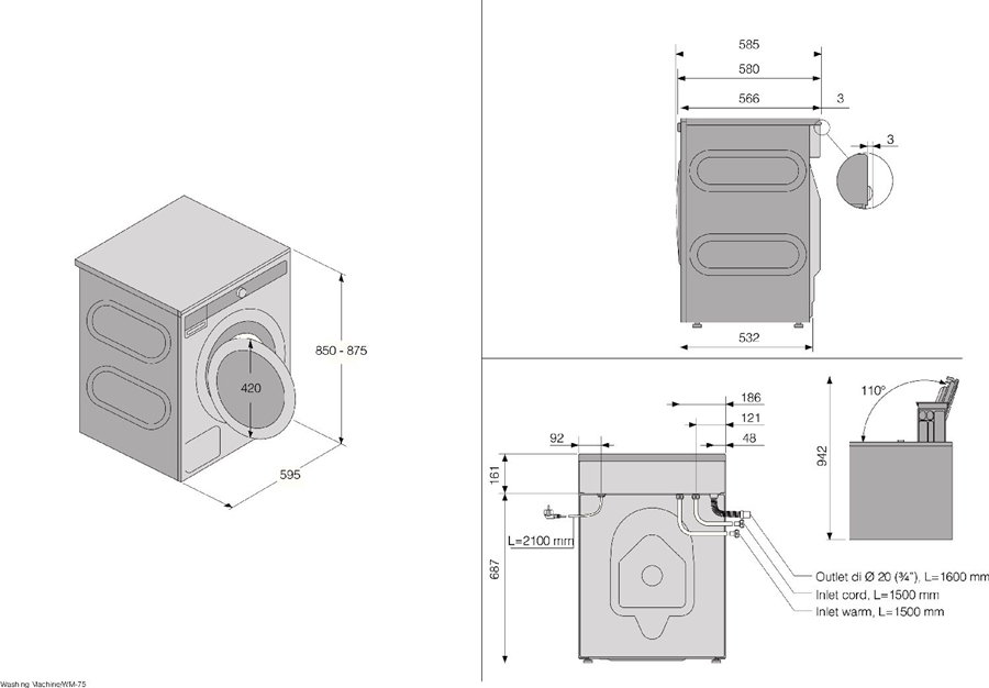 ASKO W4096R.W/3 Logic wasmachine 19