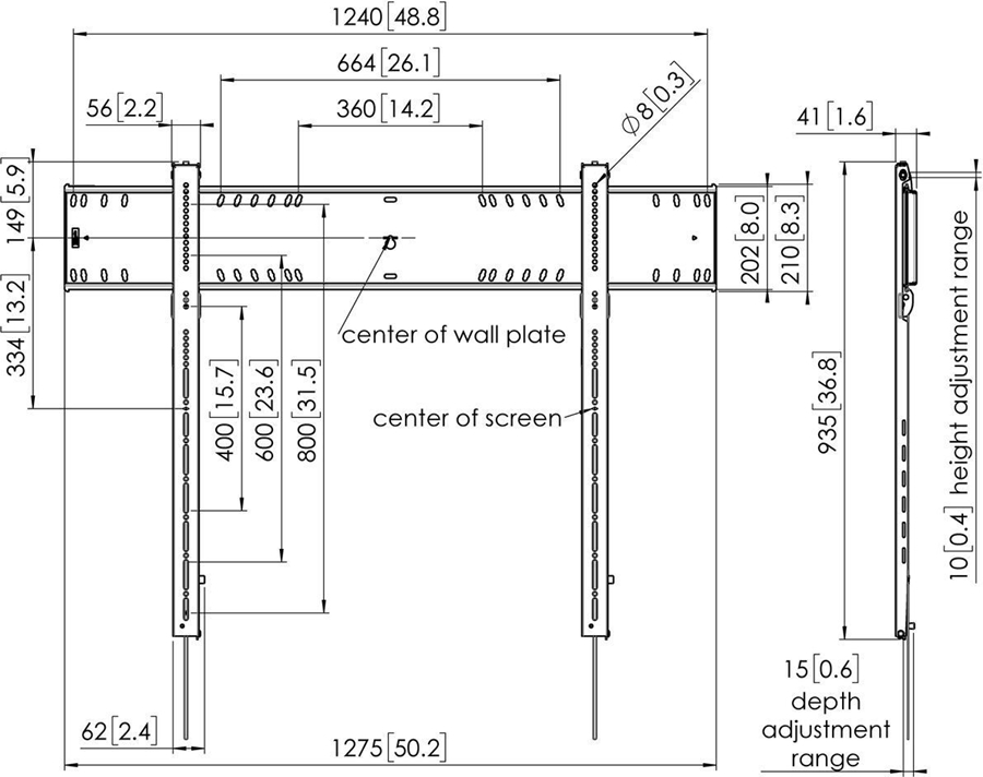 Vogel PFW 6900 Display muurbeugel vast 6