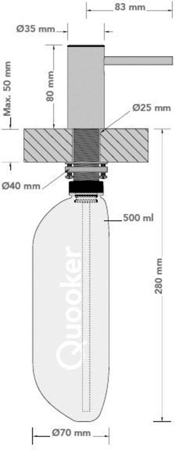 Quooker Zeeppomp Nordic - Inbouw - Goud 2