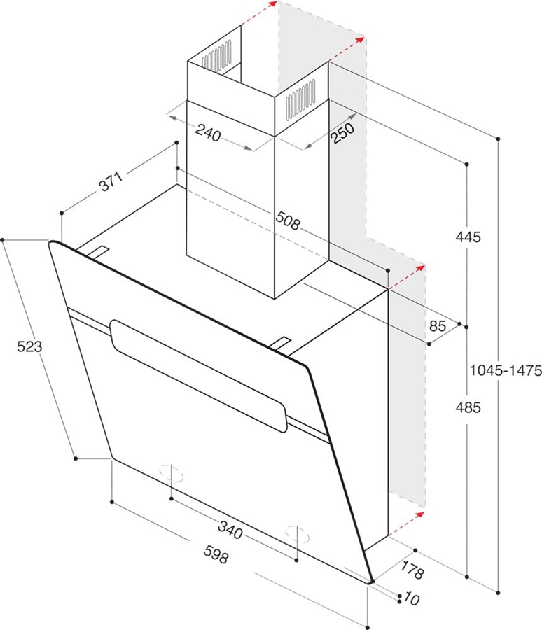 Whirlpool WHVS 61F LT DP K DropProtect Wandafzuigkap 2