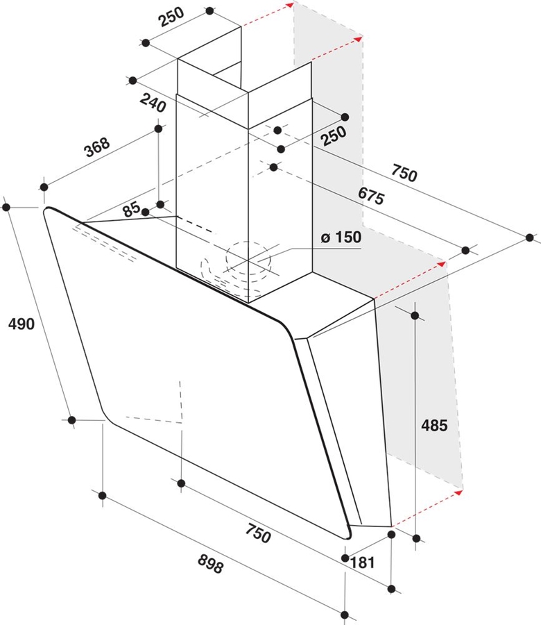 Whirlpool WHVS 91F LT DP K DropProtect Wandafzuigkap 2