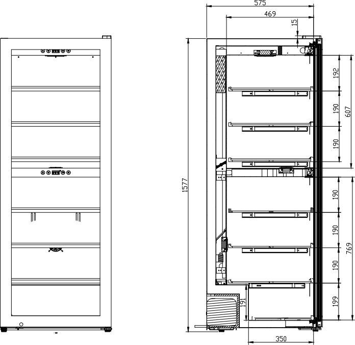 mQuvée WineExpert 126 Wijnkast - Zwart  3