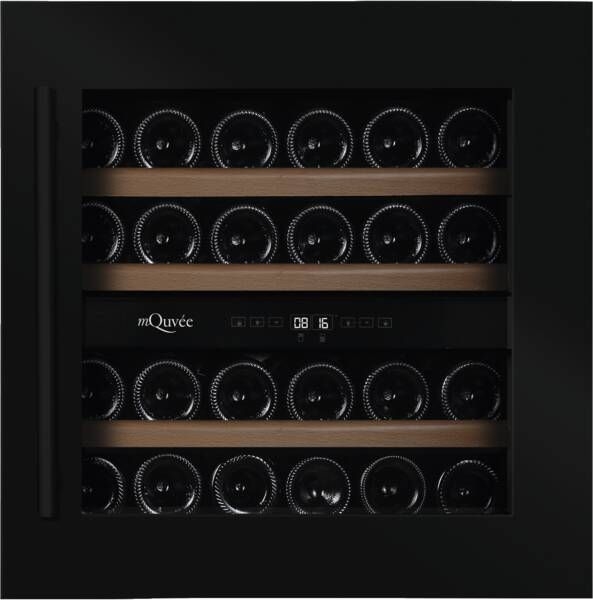 mQuvée WineKeeper 25D Inbouw Wijnkoelkast - Antraciet / Zwart 1