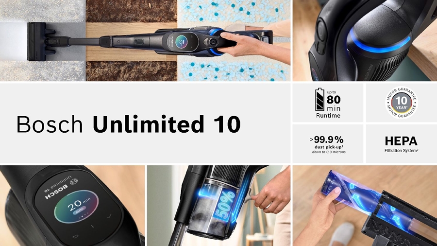 BOSCH BXS1041BQC Unlimited 10 EXCLUSIV Steelstofzuiger - Zwart 10