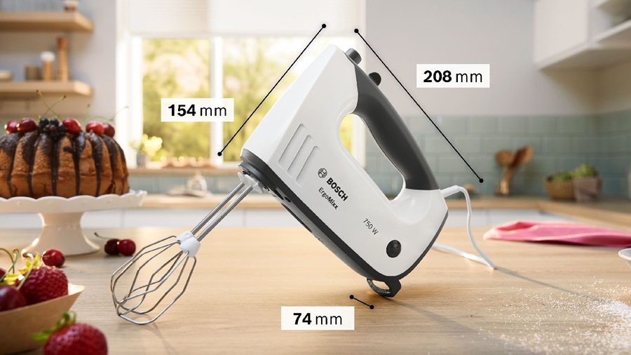 BOSCH MFQ37470 ErgoMixx Handmixer - Grijs 2