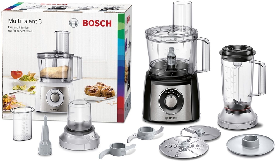 BOSCH MCM3501M MultiTalent 3 Food Processor - RVS / Zwart 3