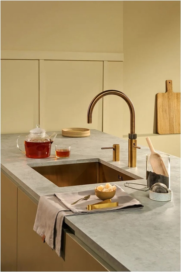 Quooker KFRPTN Keukenmengkraan Fusion Round - Messing Petina - Losse Kraan.  3