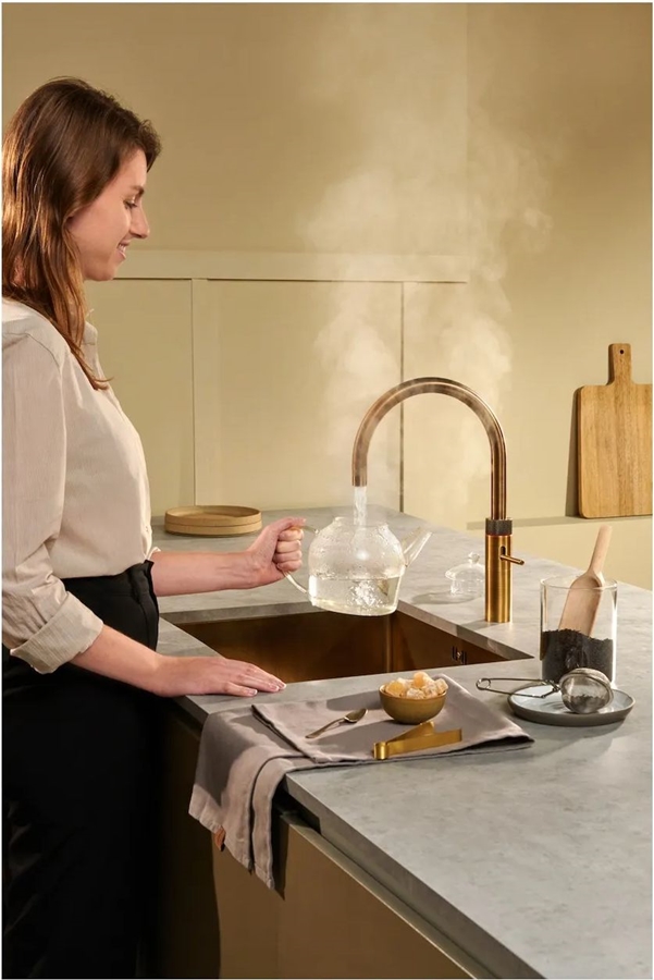 Quooker KFRPTN Keukenmengkraan Fusion Round - Messing Petina - Losse Kraan.  4