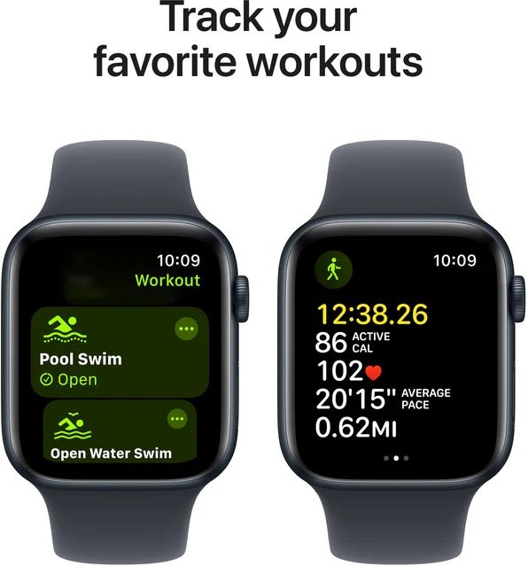 Apple Watch SE GPS Middernacht 44mm M/L 6