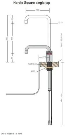 Quooker Nordic Square kraan - chroom 3