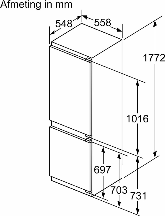 BOSCH KIN86EDD0 Serie 6 EXCLUSIV Inbouw Koel-vriescombinatie 2