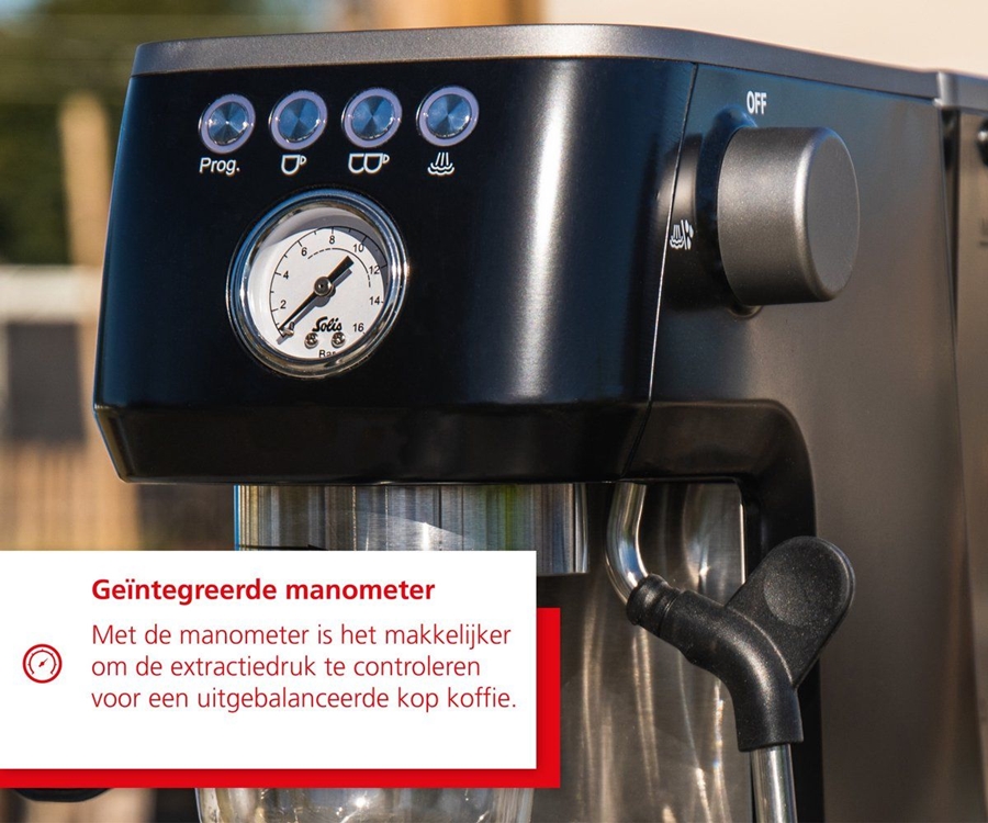 Solis 1170 Barista Perfetta Plus V2 Pistonmachine - Espressomachine - Zwart  6