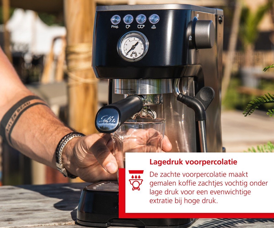 Solis 1170 Barista Perfetta Plus V2 Pistonmachine - Espressomachine - Zwart  8