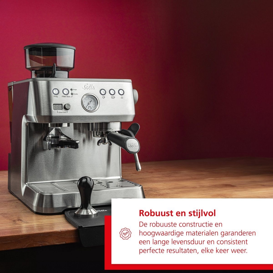 Solis 1019 Grind & Infuse Perfetta Pistonmachine - Espressomachine  - RVS 12