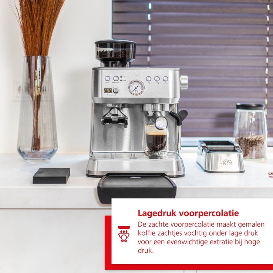 Solis 1019 Grind & Infuse Perfetta Pistonmachine - Espressomachine  - RVS 16