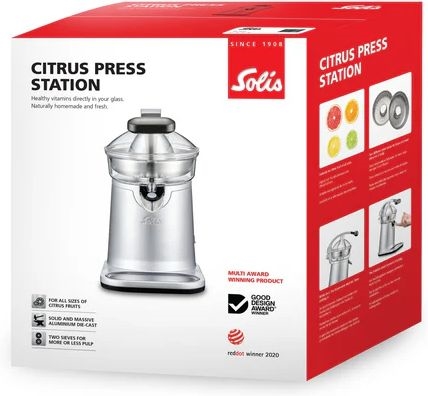 Solis 8454 Citrus Pers Station - Elektrische Citruspers - Zilver  8