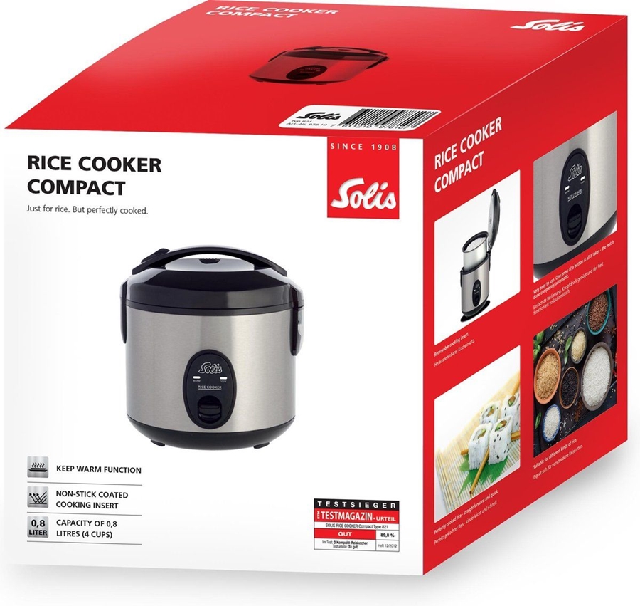 Solis 821 Compact Rice Cooker - Rijstkoker - Zilver 6